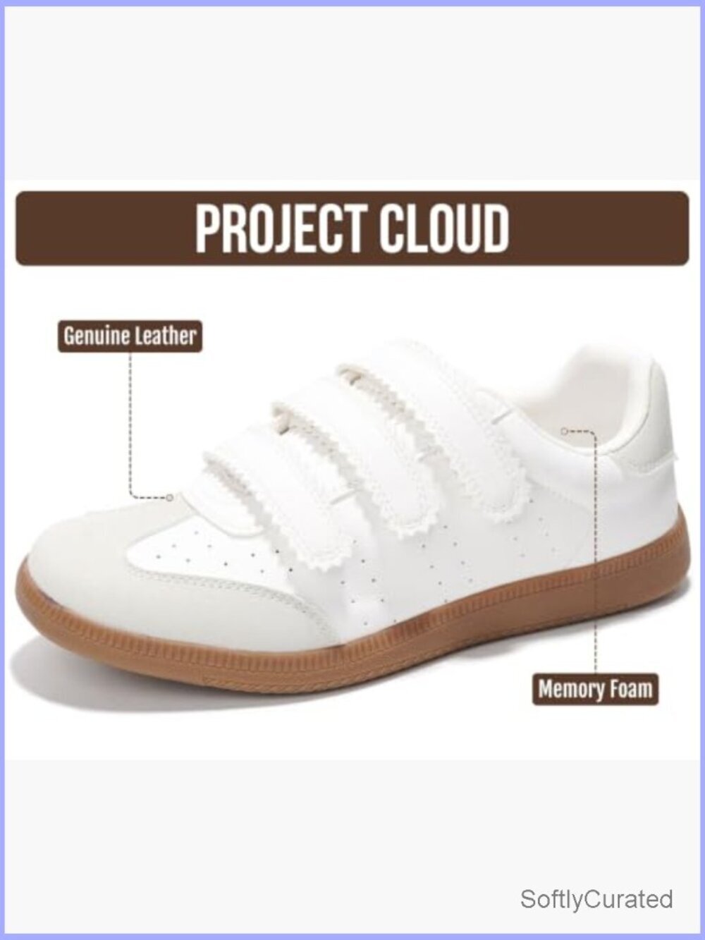 Women's Fashion Sneakers with Memory Foam - Lightweight Non-Slip Hook & Loop - Picture 3 of 7